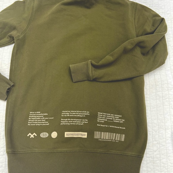 Hviii Brand Goods dark pink hoodie & joggers with olive & pink sweatshirt - Picture 13 of 13